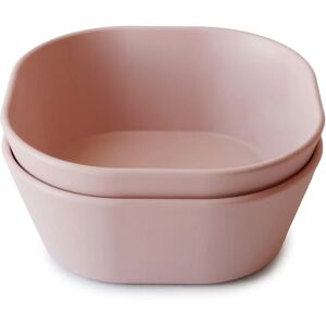 Conjunto de 2 Tigelas Quadradas Mushie - Rosa Conjunto de 2 Tigelas Quadradas Mushie - Rosa