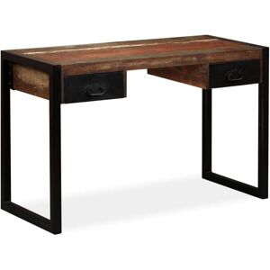 vidaXL Bureau 2 Tiroirs 120cm Bois Recyclé Massif - Publicité vidaXL Bureau 2 Tiroirs 120cm Bois Recyclé Massif - Publicité