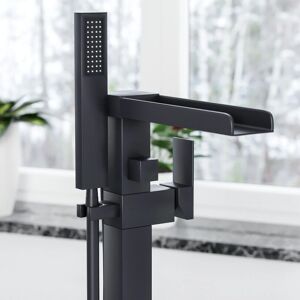 NES Home - Laura Waterfall Bath - Matte Black - Freestanding - Bath Faucet NES Home - Laura Waterfall Bath - Matte Black - Freestanding - Bath Faucet