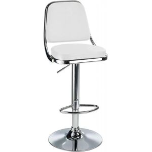Netfurniture Romano White Height Adjustable Bar Stool Netfurniture Romano White Height Adjustable Bar Stool