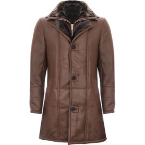 Infinity Leather XL Brauner Shearling-Schaffellmantel - Winter Wärme Infinity Leather XL Brauner Shearling-Schaffellmantel - Winter Wärme