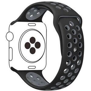 Bracelet SportyStyle pour Apple Watch SE 44mm - Noir/Gris - Publicité Bracelet SportyStyle pour Apple Watch SE 44mm - Noir/Gris - Publicité