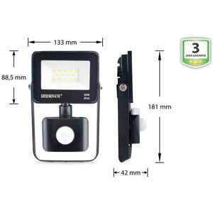 Groenovatie LED Floodlight 20W Neutraal Wit IP54 Sensor Groenovatie LED Floodlight 20W Neutraal Wit IP54 Sensor