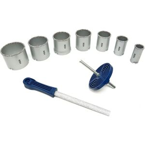 Ensemble de scies cloches diamantées HBM - 10 pièces pour pierre - Publicité Ensemble de scies cloches diamantées HBM - 10 pièces pour pierre - Publicité