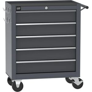 HBM Werkzeugwagen - 5 Schubladen, 62 cm, Grau HBM Werkzeugwagen - 5 Schubladen, 62 cm, Grau