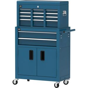 Carrello attrezzi HBM con armadio superiore, blu, modello 2 - Carrello attrezzi Carrello attrezzi HBM con armadio superiore, blu, modello 2 - Carrello attrezzi