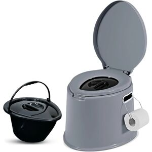 Denny International - 6L Portable Compact Toilet - Grey - Toilet Denny International - 6L Portable Compact Toilet - Grey - Toilet