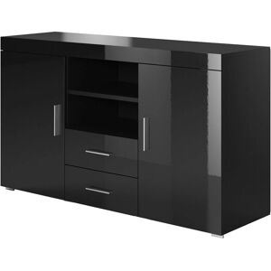 Muebles Bonitos Aparador de salón Roque Negro brillo - Negro Muebles Bonitos Aparador de salón Roque Negro brillo - Negro