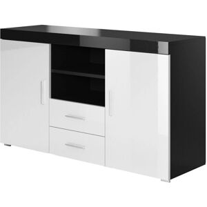 Credenza Moderne Roque Noir et Blanc de Lettiemobili - Meuble de Cuisine - Publicité Credenza Moderne Roque Noir et Blanc de Lettiemobili - Meuble de Cuisine - Publicité