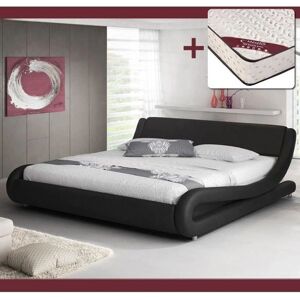 Lit Alessia de Muebles Bonitos - Noir, 140x190cm, Moderne - Publicité Lit Alessia de Muebles Bonitos - Noir, 140x190cm, Moderne - Publicité