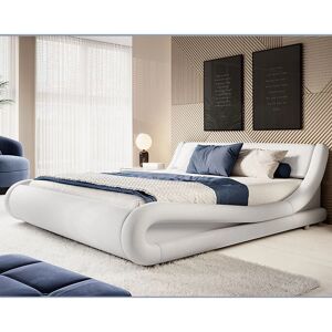 Mb Moebel Alessia Lit double - Blanc, 160x200 cm - Publicité Mb Moebel Alessia Lit double - Blanc, 160x200 cm - Publicité