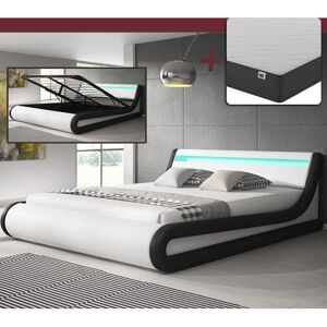 Muebles Bonitos Lit Double avec Rangement et Lumières LED - Mobilier Chambre - Publicité Muebles Bonitos Lit Double avec Rangement et Lumières LED - Mobilier Chambre - Publicité