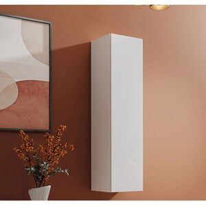 MUEBLES BONITOS Berit Armario de Pared - Blanco Brillo - 30x120cm MUEBLES BONITOS Berit Armario de Pared - Blanco Brillo - 30x120cm