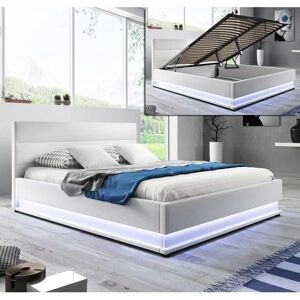 MUEBLES BONITOS Cama Doble Nitas con Techos LED - Cama MUEBLES BONITOS Cama Doble Nitas con Techos LED - Cama
