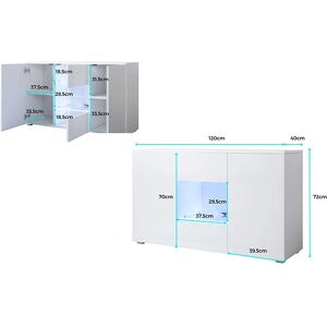 Muebles Bonitos Luke A2 Blanco Brillo Aparador Muebles Bonitos Luke A2 Blanco Brillo Aparador