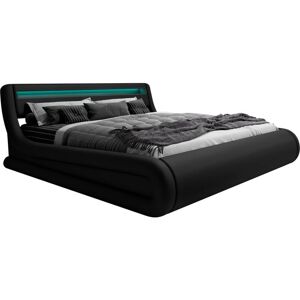 Cama Bonita con Almacenamiento LED - Diseño Italiano Doble Cama Bonita con Almacenamiento LED - Diseño Italiano Doble