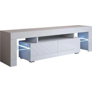 LETTIEMOBILI Unai Meuble TV LED - Blanc - Publicité LETTIEMOBILI Unai Meuble TV LED - Blanc - Publicité