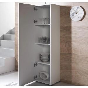 MUEBLES BONITOS Vitrine Blanche Luke V4 - Rangement mural - Publicité MUEBLES BONITOS Vitrine Blanche Luke V4 - Rangement mural - Publicité