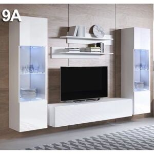 MUEBLES BONITOS Luke 9A Mueble de Salón LED Blanco - Living Room Furniture MUEBLES BONITOS Luke 9A Mueble de Salón LED Blanco - Living Room Furniture