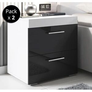 Muebles Bonitos Tables de Nuit Ciro - Modernes avec 2 tiroirs - Publicité Muebles Bonitos Tables de Nuit Ciro - Modernes avec 2 tiroirs - Publicité