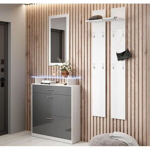 Muebles Bonitos Paola Bianco Grigio Ingresso 3-in-1 Muebles Bonitos Paola Bianco Grigio Ingresso 3-in-1