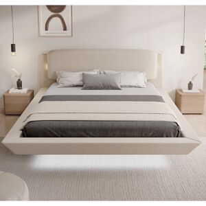 Lettiemobili - Cama doble flotante con luces LED - Diseño moderno Lettiemobili - Cama doble flotante con luces LED - Diseño moderno
