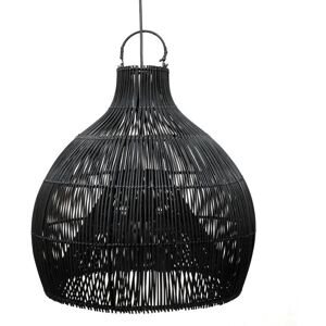 Bazar Bizar Schwarzes Rattan Pendelleuchte - 55x55x55cm - Hängeleuchte Bazar Bizar Schwarzes Rattan Pendelleuchte - 55x55x55cm - Hängeleuchte