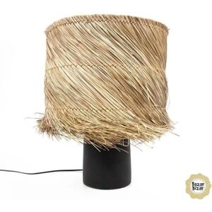 Bazar Bizar Handgefertigte Pandan-Tischlampe - Natur/Schwarz Bazar Bizar Handgefertigte Pandan-Tischlampe - Natur/Schwarz