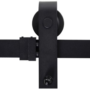 Benzoni - Kit di binario per porte scorrevoli - Nero - 200x4x0.6cm Benzoni - Kit di binario per porte scorrevoli - Nero - 200x4x0.6cm