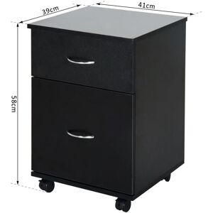 BENZONI - Mobile da ufficio con cassetti nero 41x39x58 cm BENZONI - Mobile da ufficio con cassetti nero 41x39x58 cm