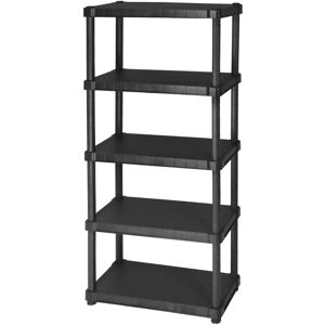 Scaffale in resina Bauer - 5 Ripiani regolabili - 80x40x188 cm - Nero Scaffale in resina Bauer - 5 Ripiani regolabili - 80x40x188 cm - Nero