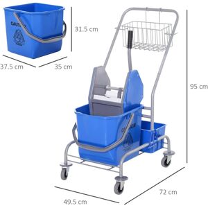 BENZONI - Carrello Pulizie Professionale con Secchio 25L e Strizzatore Blu - Blu - Carrello per Pulizie BENZONI - Carrello Pulizie Professionale con Secchio 25L e Strizzatore Blu - Blu - Carrello per Pulizie