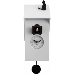 Orologio a cucù bianco con gatto Pirondini Italia Orologio a cucù bianco con gatto Pirondini Italia