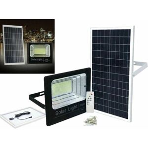 Trade Shop Traesio Luz de inundación solar - 200W, mando, IP66 Trade Shop Traesio Luz de inundación solar - 200W, mando, IP66