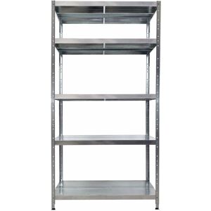 GIORDANOSHOP Maciste Zincato - Scaffale in Metallo Rinforzato - 5 Ripiani - 100x50x195cm GIORDANOSHOP Maciste Zincato - Scaffale in Metallo Rinforzato - 5 Ripiani - 100x50x195cm