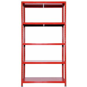 GIORDANOSHOP Ettore Rosso Scaffale in Metallo Rosso - Scaffale GIORDANOSHOP Ettore Rosso Scaffale in Metallo Rosso - Scaffale
