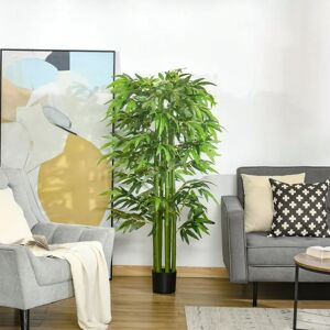 GIORDANOSHOP - Pianta Artificiale di Bambù 160cm con Vaso GIORDANOSHOP - Pianta Artificiale di Bambù 160cm con Vaso