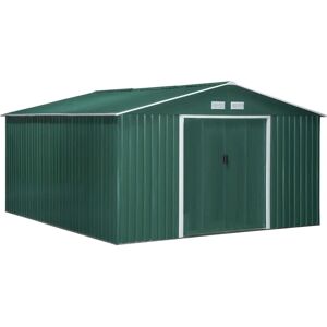 GIORDANOSHOP Capanno da giardino in acciaio 3,4x3,86x2m Verde - Capanno da giardino GIORDANOSHOP Capanno da giardino in acciaio 3,4x3,86x2m Verde - Capanno da giardino