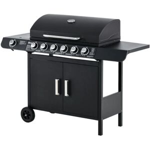 GIORDANOSHOP Barbecue a gas con 7 bruciatori - Grande griglia con mensola laterale GIORDANOSHOP Barbecue a gas con 7 bruciatori - Grande griglia con mensola laterale
