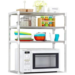 GIORDANOSHOP Scaffale microonde 3 ripiani salvaspazio GIORDANOSHOP Scaffale microonde 3 ripiani salvaspazio