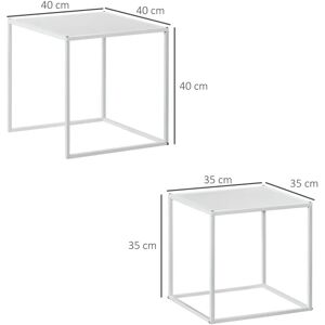 GIORDANOSHOP Modello: Tavolini quadrati in acciaio impilabili - Set 2 GIORDANOSHOP Modello: Tavolini quadrati in acciaio impilabili - Set 2