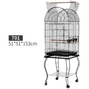 GIORDANOSHOP - Gabbia per Uccelli Piccoli - 51x51x153 cm in Metallo Nero GIORDANOSHOP - Gabbia per Uccelli Piccoli - 51x51x153 cm in Metallo Nero