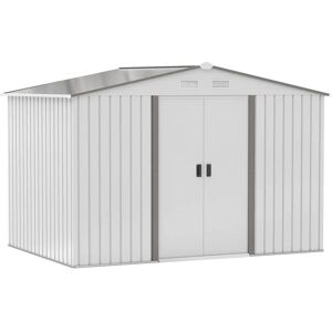GIORDANOSHOP Casetta da giardino in acciaio con porte scorrevoli - Spazio esterno GIORDANOSHOP Casetta da giardino in acciaio con porte scorrevoli - Spazio esterno