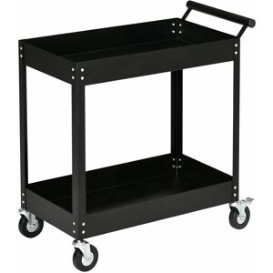 Carrello attrezzi GIORDANOSHOP - 2 ripiani, Acciaio, Nero Carrello attrezzi GIORDANOSHOP - 2 ripiani, Acciaio, Nero