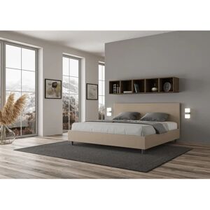 GIORDANOSHOP Letto Grande con Contenitore - Modello Adele, Tortora GIORDANOSHOP Letto Grande con Contenitore - Modello Adele, Tortora