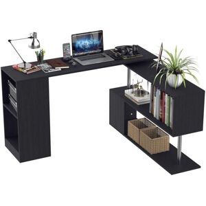 GIORDANOSHOP - Scrivania Angolare da Ufficio 140x120x78,2 cm con Cassetti e Scaffale Girevole - Arredo Ufficio GIORDANOSHOP - Scrivania Angolare da Ufficio 140x120x78,2 cm con Cassetti e Scaffale Girevole - Arredo Ufficio