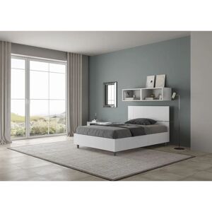 Letto GiordanoShop - Modello Demas - 120x190 cm, Frassino Bianco, Design Moderno Letto GiordanoShop - Modello Demas - 120x190 cm, Frassino Bianco, Design Moderno