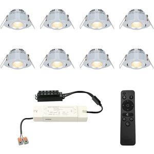 HOFTRONIC Sienna - 8x LED Inbouwspots - Dimbaar - Complete set - 12V HOFTRONIC Sienna - 8x LED Inbouwspots - Dimbaar - Complete set - 12V
