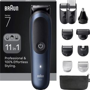Kit de grooming tudo em um Braun AIO7540 - Preto / Azul escuro Kit de grooming tudo em um Braun AIO7540 - Preto / Azul escuro
