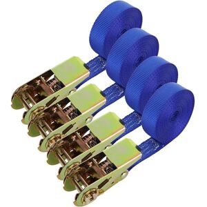Ahlsen - 4pc 800kg Ratchet Straps - Polyester - 6m x 25mm - Ratchet strap set Ahlsen - 4pc 800kg Ratchet Straps - Polyester - 6m x 25mm - Ratchet strap set
